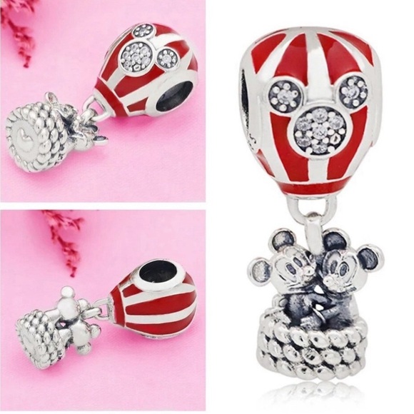 Mickey Mouse and Minnie Mouse hot air balloon charm - Picture 1 of 7